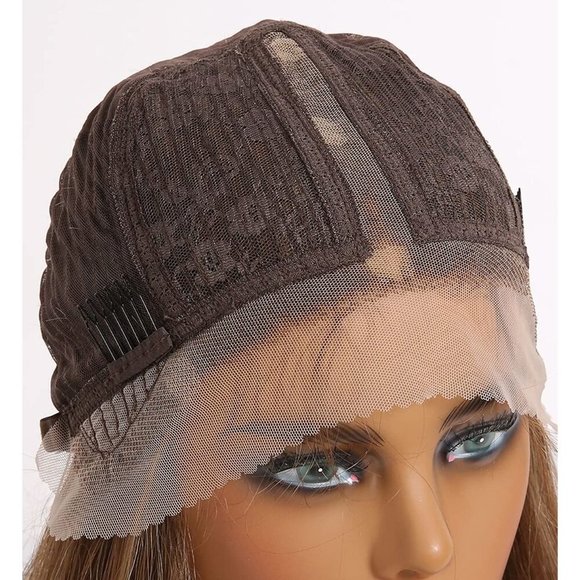 Ombre Dirty Blonde T Part Lace Front Wigs - Picture 4 of 5